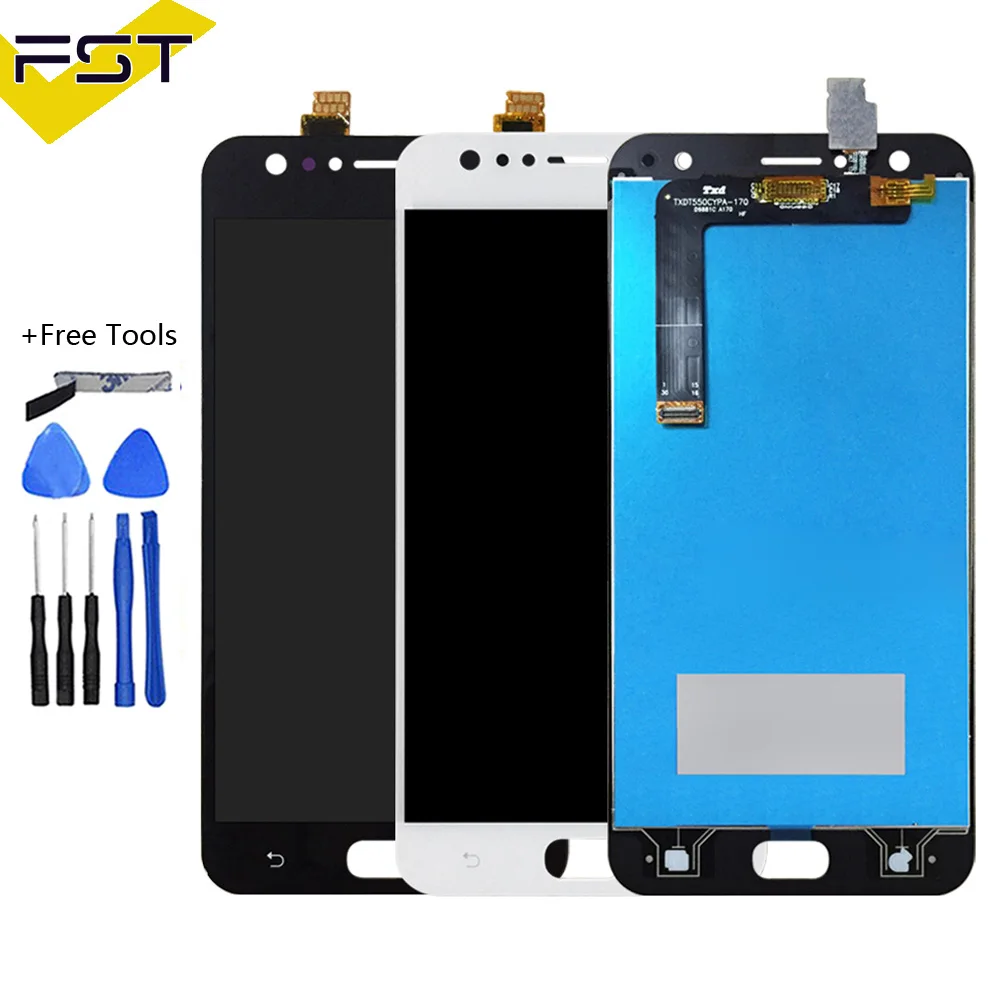 Cena Dla Asus Zenfone 4 Selfie ZD553KL ZB553KL X00LD wyświetlacz LCD + montaż digitizera ekranu dotykowego części zamienne + narzędzia dla ASUS ZD553KL
