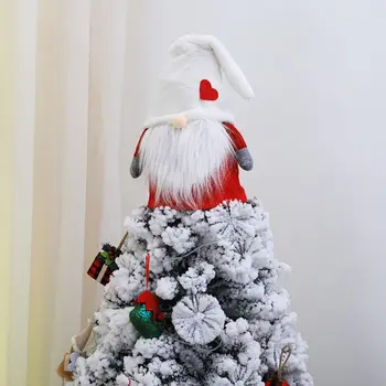 

Love Forester Tree Top Star Faceless Doll Spring Tree Top Dress Up Family Christmas Decoration Plush Doll Gray Hat New Year