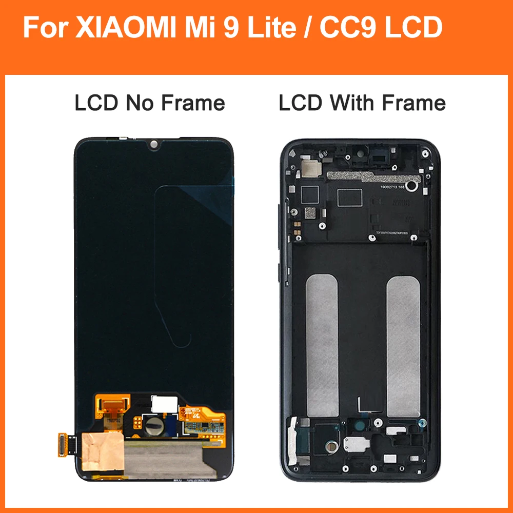 6.39 ''aaa super amoled display für xiaomi mi cc9 lcd display für xiaomi mi 9 lite m1904f3bg touchscreen digitalis ierer bildschirm