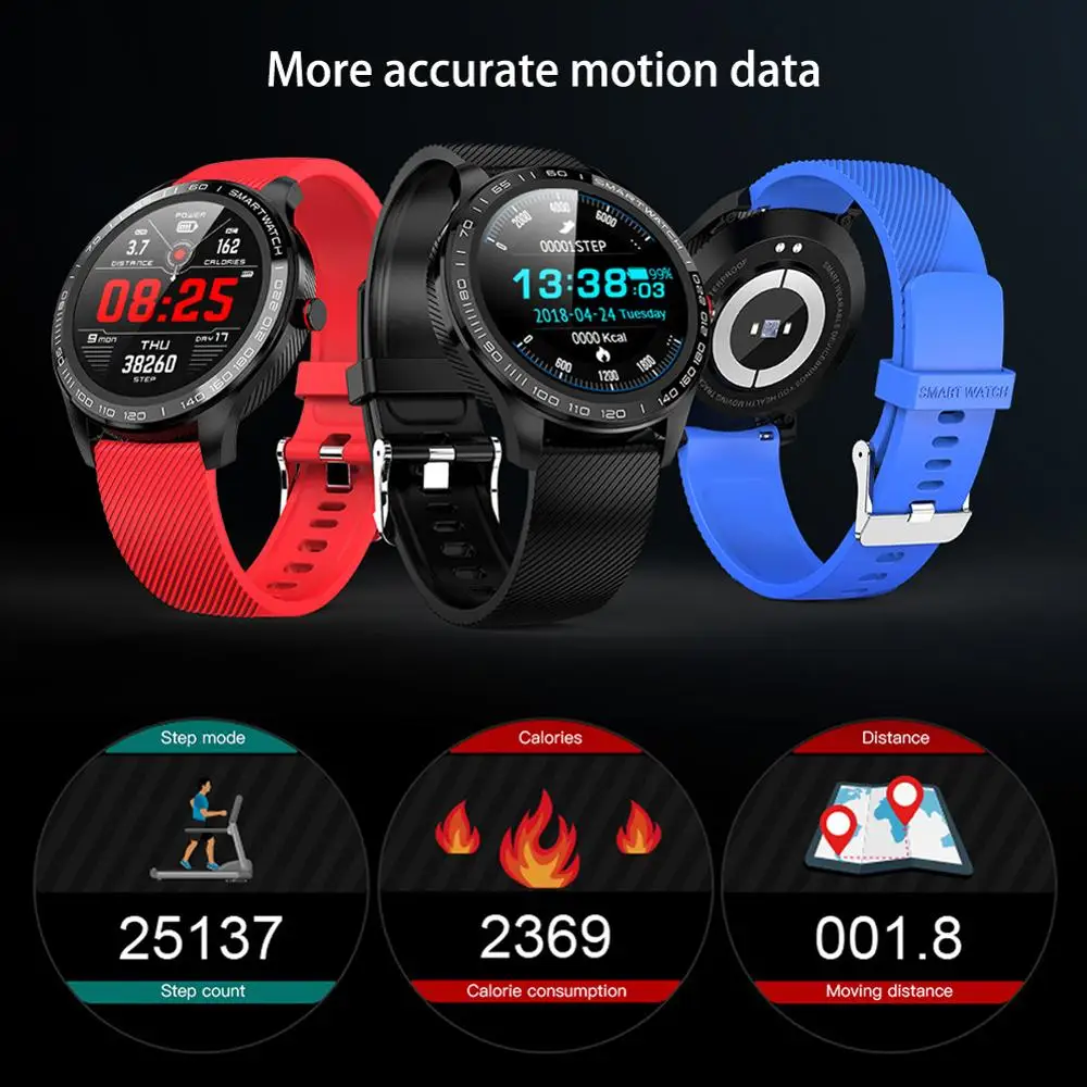 

L9 Men Smart Watch ECG PPG Heart Rate Blood Pressure Fitness Tracker IP68 Waterproof Wristwatch Business Smartwatch VS L5 L7 L8