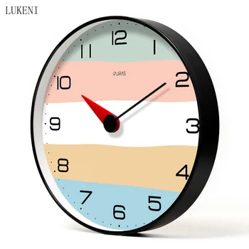 

Rainbow color block Classic Silent Wall Clock Ten Inch/ Twelve Inch/ Fourteen Inchwall decor home decor