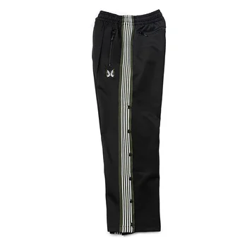 

1:1 Best Quality Needles Side Button Opening Sweatpants Men Women Butterfly Casual Track Pants Joggers Loose Fit Men Trousers