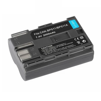 

7.4V 2000mAh BP-511A Rechargeable Li-Ion Battery BP-511 for Canon EOS 40D 300D 5D 20D 30D 50D 10D D60 G6 Digital Camera
