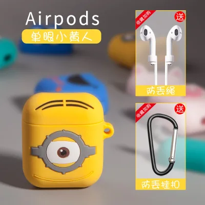 Чехол для Airpods 2, силиконовый чехол с рисунком для Apple Airpods, милый чехол для наушников 3D, чехол для наушников, рождественский подарок