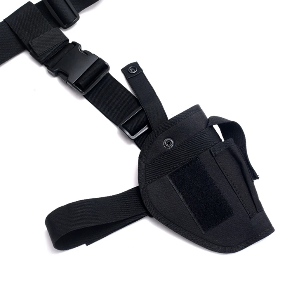 Tactical Drop Leg Holster Set with Belt Pistol Holder Adjustable Airsoft Military Thigh Nylon Bag Utility Pocket Accessories