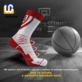 

UGUPGRADE New Men Elite Outdoor Sports Basketball Socks Breathable Thicker Towel Bottom Non-slip Male Compression Socks