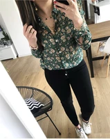 Silk 30% & Cotton 70% Blend Vintage Style Floral Print Shirt Top - 2019 Spring Summer Women Newest Long Sleeve Blouse Shirt 1