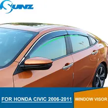 Window Visor for Honda CIVIC 2006-2011 side window deflectors rain guards for Honda CIVIC 2006 2007 2008 2009 2010 2011 SUNZ