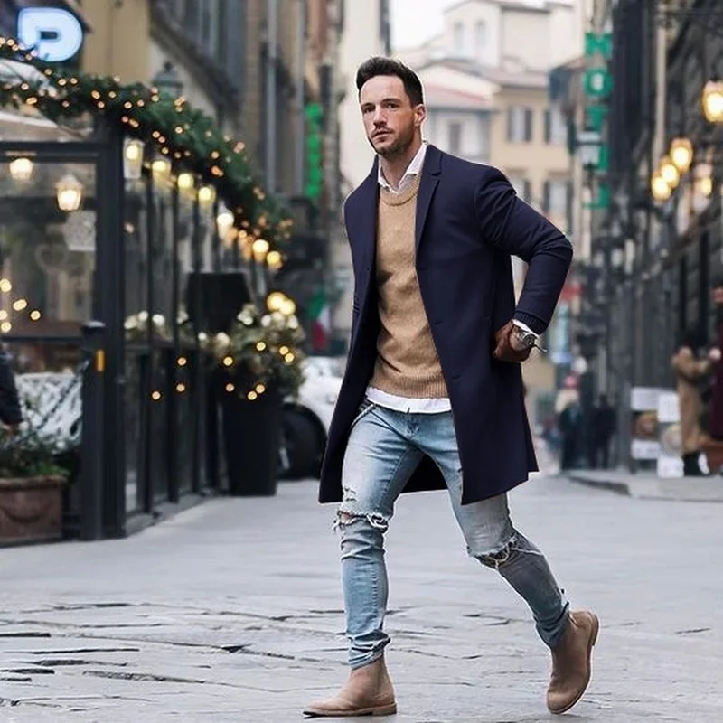 ZOGAA Brand Woolen Coats Men Long Solid Slim Fit Jackets Formal Single Breasted Overcoat Blends Jacket Outwear Warm Windbreaker ZOGAA Brand Woolen Coats Men Long Solid Slim Fit Jackets Formal Single Breasted Overcoat Blends Jacket Outwear Warm Windbreaker