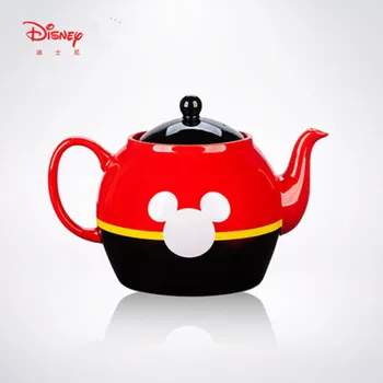 

1.45L Original Disney Mickey Cartoon large capacity teapot tea kettle ceramic Action Figure Collectible Model Toy W329