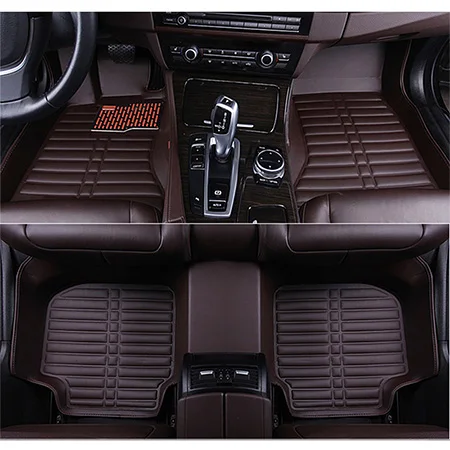 Новые Индивидуальные автомобильные коврики для Kia Rio K3 K5 K7 Sportage Soul Cerato Forte Opirus Optima Sorento Carens карнавальный Bongo3 - Название цвета: Brown