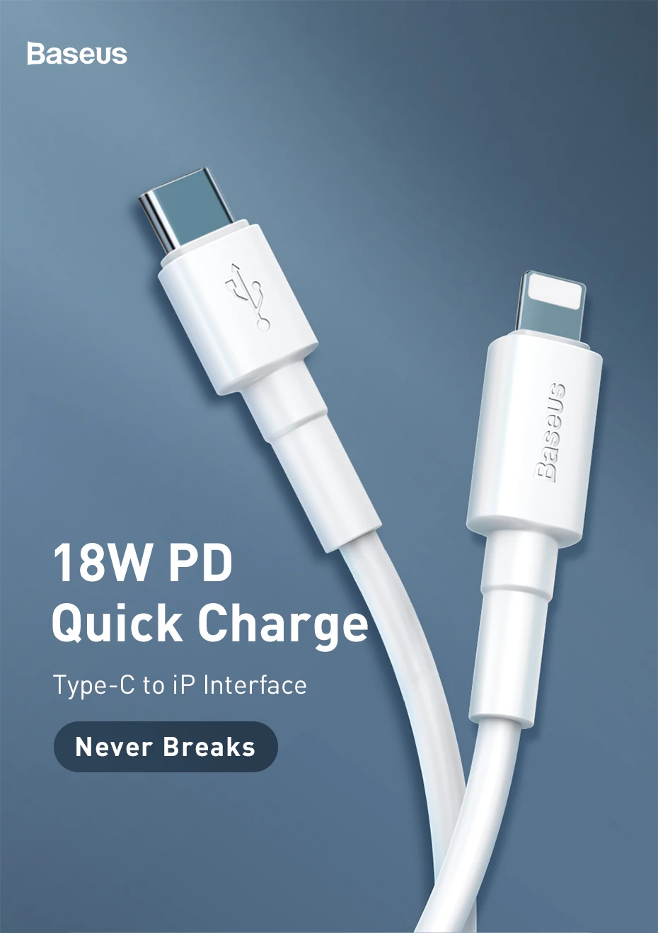 Baseus 18 Вт Быстрая зарядка USB-C для Lightning PD кабель для iPhone 11 Pro X Max зарядный кабель для передачи данных для Macbook iPad Pro USB шнур
