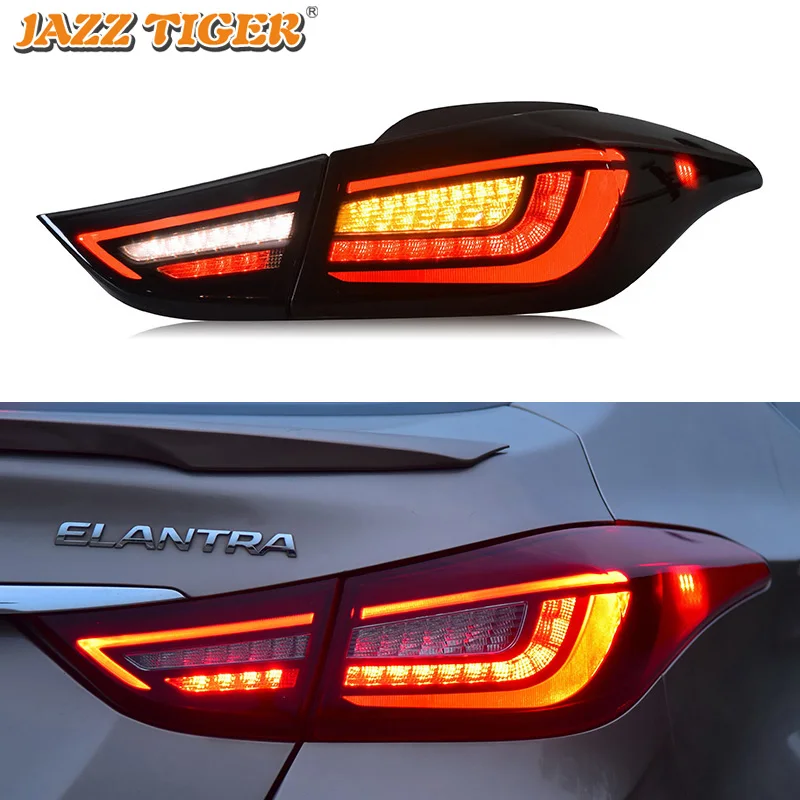 

Car LED Tail Light Taillight For Hyundai Elantra 2011 - 2016 Rear Running light + Brake Light + Reverse + Dynamic Turn Signal