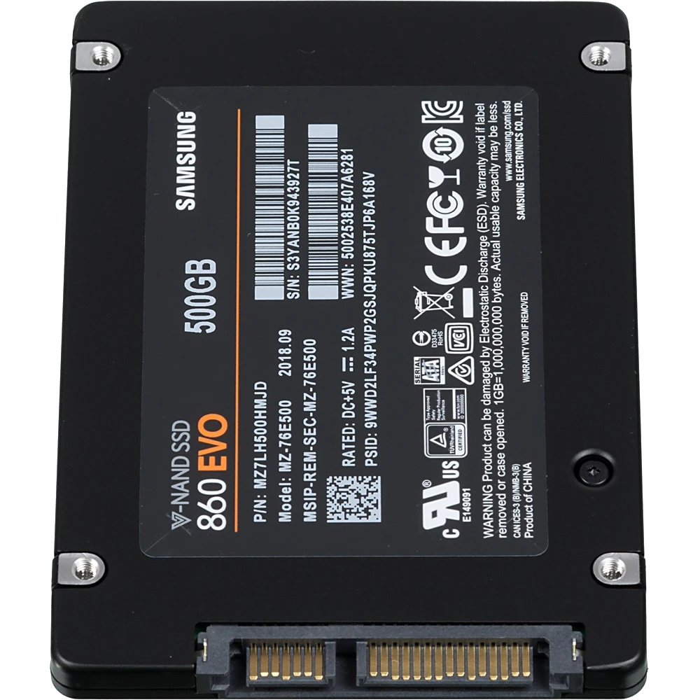 SSD накопитель SAMSUNG 860 EVO MZ-76E500BW 500Гб