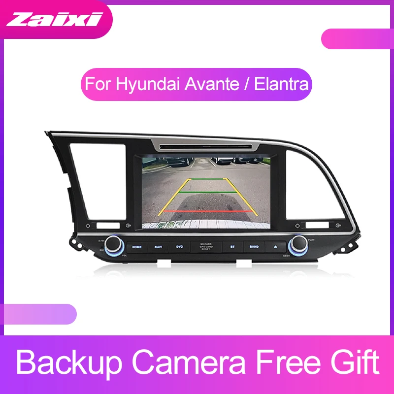 Best ZaiXi Android 2Din Car MP5 Multimedia Video Player GPS Car Radio Auto Radio Stereo Audio For Hyundai Elantra 2014~2016 2