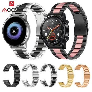 

20mm 22mm Stainless Steel Watchband for Samsung Galaxy Watch 42mm 46mm Active2 Gear S2 S3 Metal Strap Band for Huami Amazfit gtr