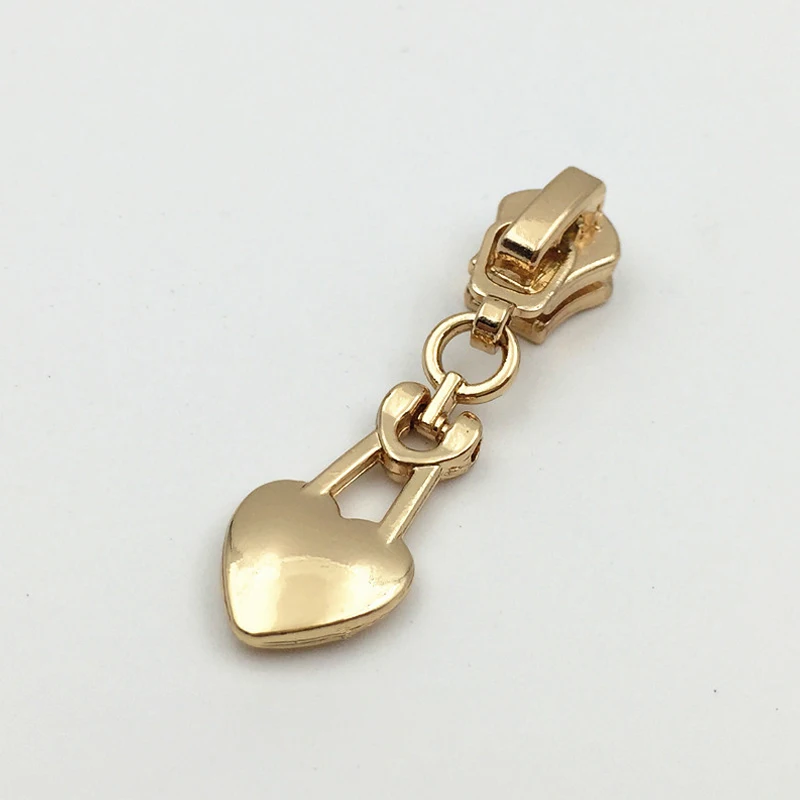 5pcs Fashion 3# Metal Zipper Sliders For Jacksets Clothes Zippers Head Pulls DIY Bag Sewing Accessories P108