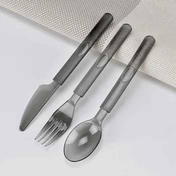 

Plastic Knife and Fork Spoon Salad Fork Long Handle Spoon Single Package Western Portable Tableware 040 y