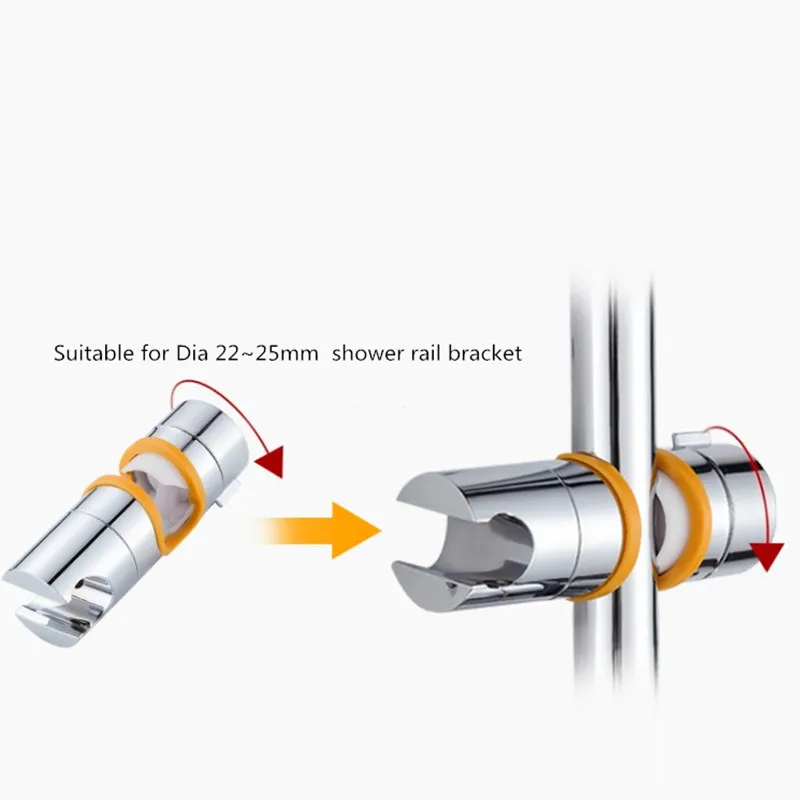Держатели для душевых головок хромированный ABS Регулируемый 22-25 мм кронштейн для ванной душевой стойки направляющий бар Смесители для ванной комнаты Аксессуары для душа