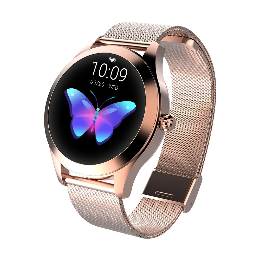 Kingwear KW10 Смарт часы спортивные часы женские водонепроницаемые IP68 мониторинг сердечного ритма BT фитнес-трекер для Android IOS фитнес - Цвет: gold