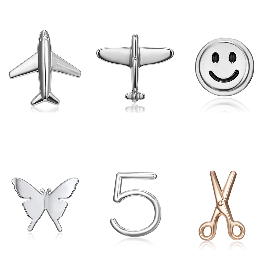 

Rinhoo 2019 New Plane Natural Smile Small Brooch Pin Unisex Butterfly Scissors Lapel Pins Suit Shirt Collar Jewelry Accessories