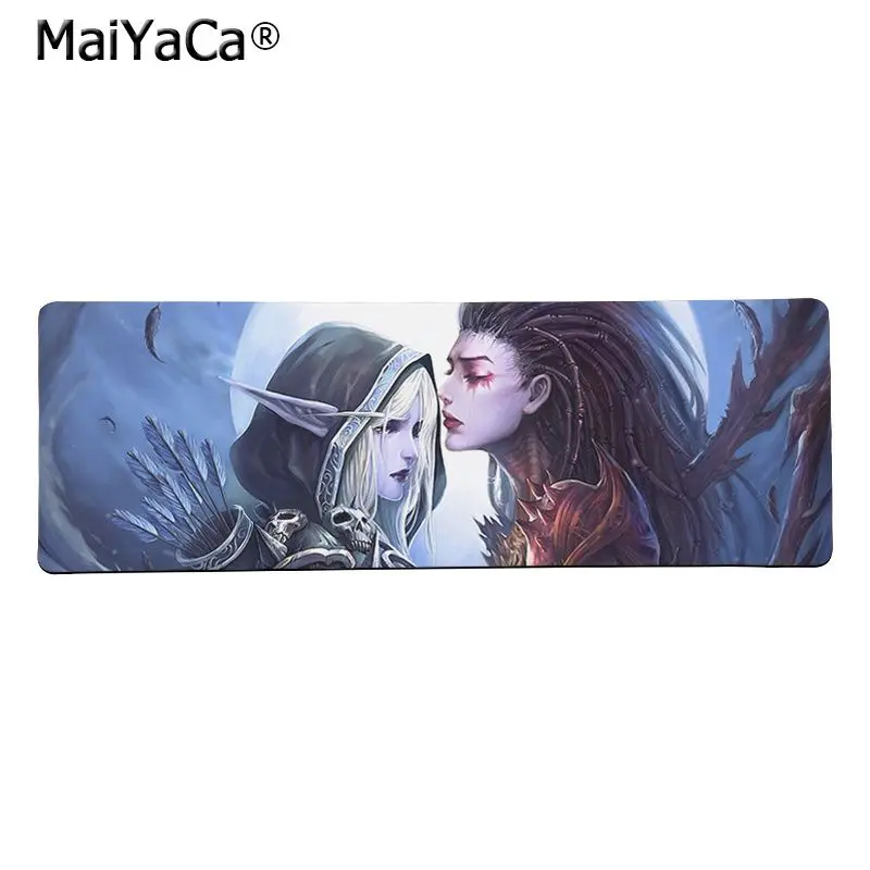 Maiya высокое качество World of Warcraft Sylvanas DIY дизайн игровой с узором коврик для мыши большой коврик для мыши клавиатуры коврик - Цвет: Lock Edge 40X90cm