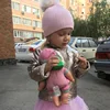 Gorros para bebés con pompón de piel sintética sombrero de invierno para niños gorros para bebés ► Foto 3/6