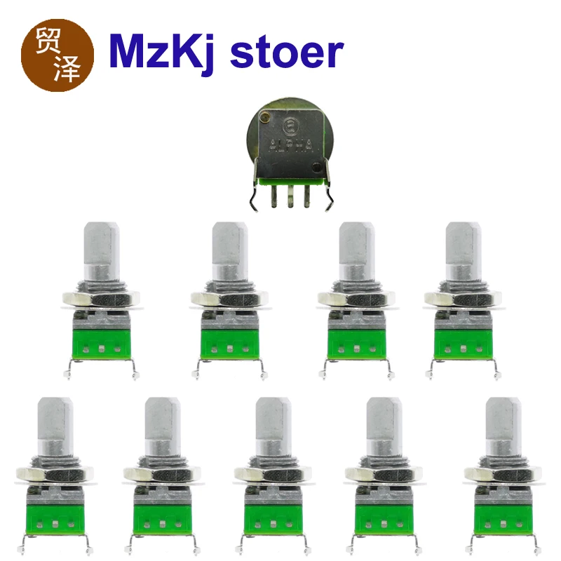 10PCS New TW ALPHA B10K B20K B100K A250K RD901F D15mm Single Unit