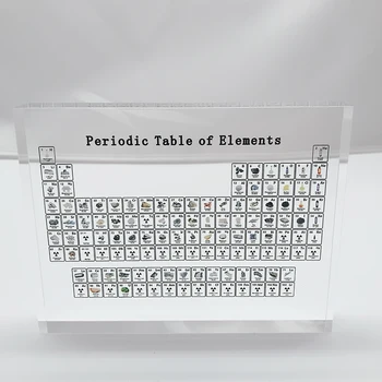 

New Arrival Printing Acrylic Periodic Table Display Kids Teaching tool Birthday Gifts Chemical Element Frame Decoration Crafts