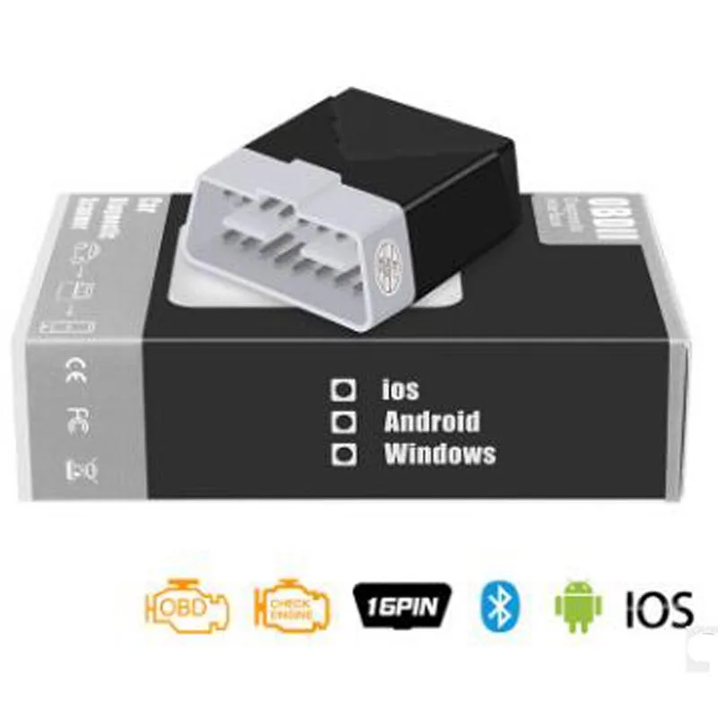 Мини OBDII elm327 V1.5 OBD2 Bluetooth автомобильный адаптер сканер Elm 327 1,5 OBD Bluetooth 4,0 Автомобильный диагностический инструмент интеллектуальные инструменты для Ios