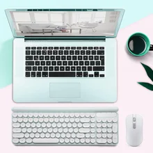 Новые горячие перезаряжаемые Беспроводная клавиатура мышь комбо компактные пластиковые мыши с приемником