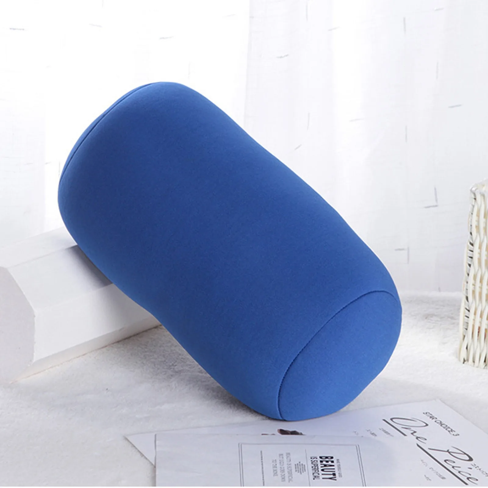 Candy Color Roll Pillow Home Seat Head Rest Neck Support Travel Micro Mini Microbead Cushion Interior Use Filling T | Дом и сад