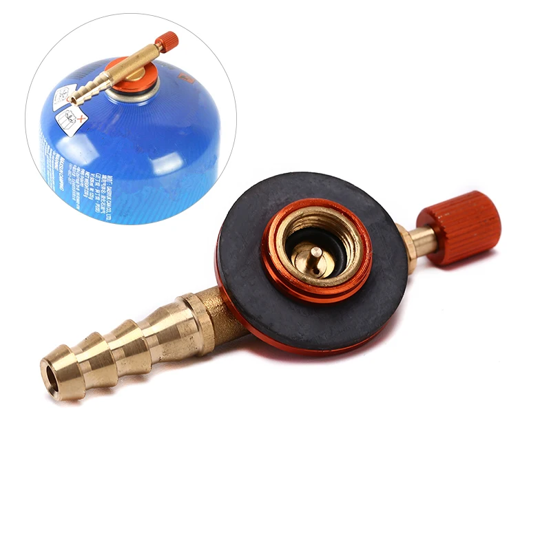 

Outdoor Camping Gas stove regulating valve Safe Switching Charging Inflatable Valve Adapter for Flat Tank Liquefied Cylinder