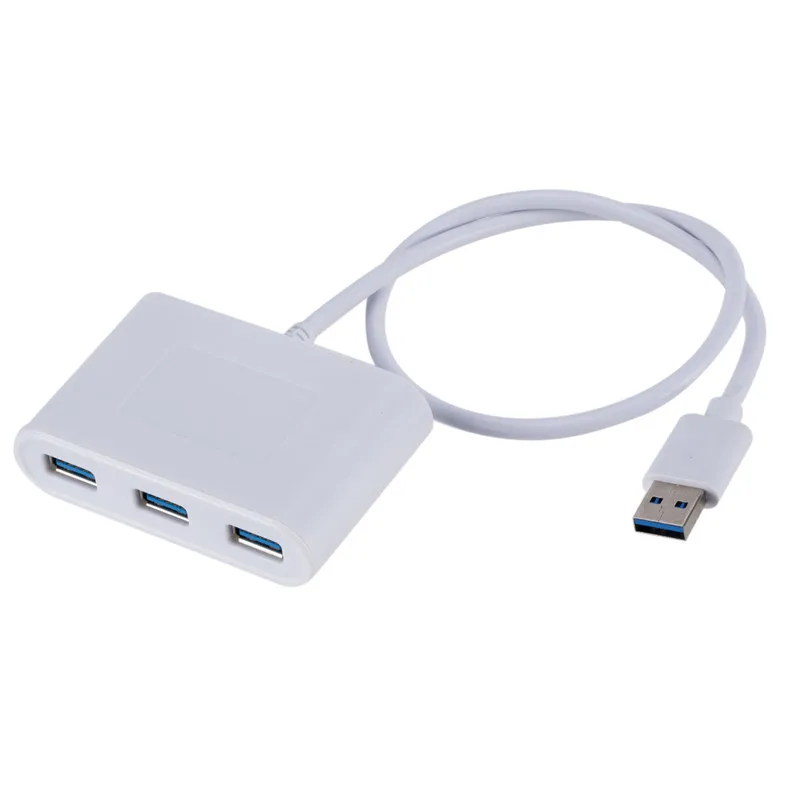 Портативный 4 Порты USB 3,0 концентратор высокой Скорость USB3.0 разветвитель адаптер кабель светодиодный с Мощность Порты и разъёмы для Apple MacBook Планшетные ПК ноутбука настольный компьютер