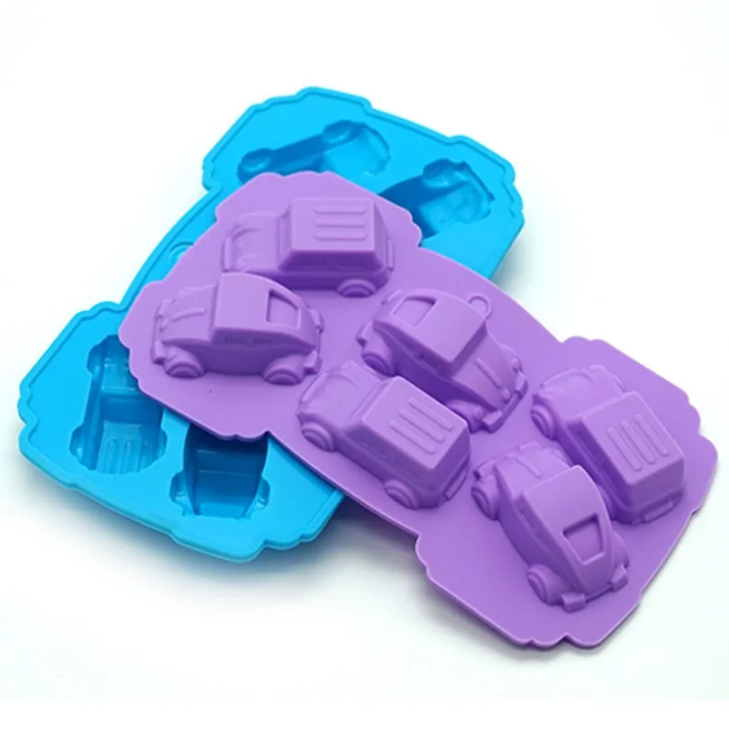 1 шт случайный цвет в форме автомобиля силиконовая форма помадка торт желе