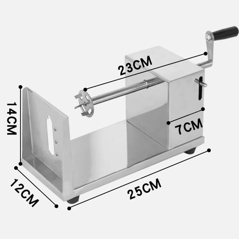 Овощерезка из нержавеющей стали, кухонный инструмент, чипсы, спиральная домашняя, сделай сам, для приготовления картофеля, башня, резак, машина для изготовления струн, руководство по изготовлению