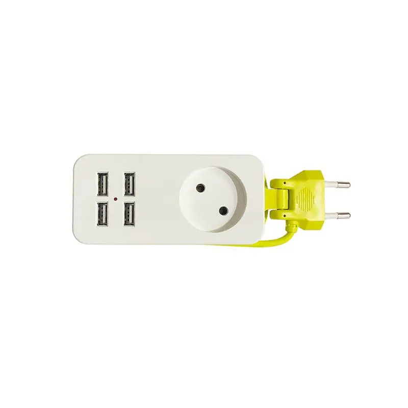 Сетевой удлинитель с европейской вилкой и 4 USB разъемами электрический