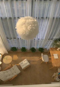 

Bedroom foyer with led bulb plume plumage chandelier hanging light lamp modern droplight white feather chandelier light lamp