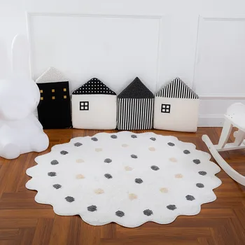 

Carpet Personality INS Nordic Round Dot Floor Mat Child Play Mat Home Decoration Living room/bedroom Rug soft carpet