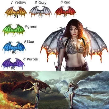 

Halloween Dragon Wings Costume Dance Props Non-woven Dragon Wings Theme Party Cosplay Accessories For Adults