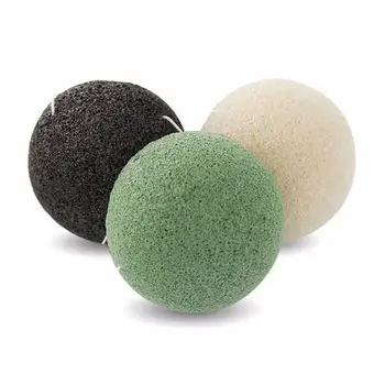 

3 Colors Exfoliator Sponge Skin Deep Washing Puff Cosmetic Konjac Massage Round Shape Face Cleaning Scrub Wash Flutter Skin Care