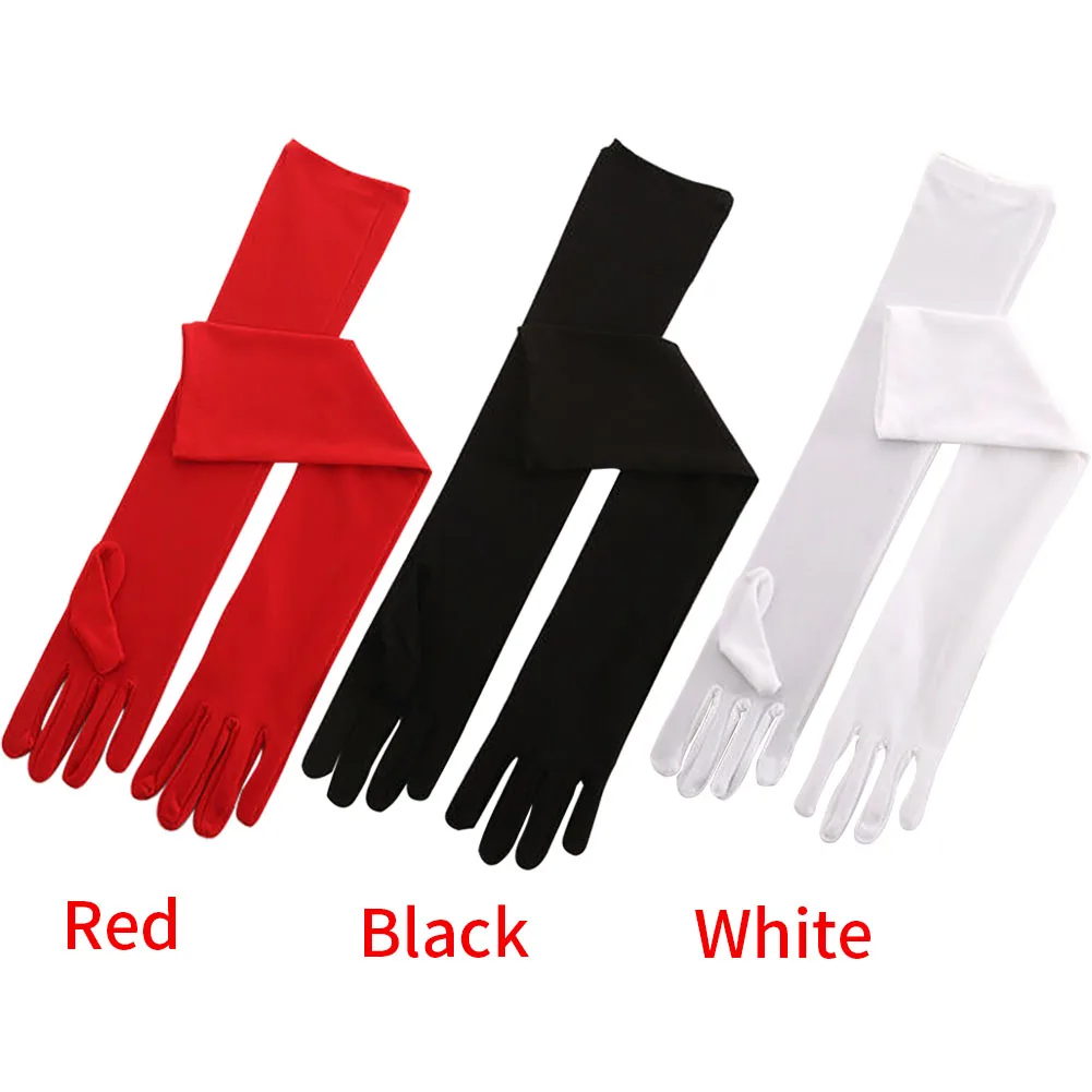Women Accessories Prom Gloves Opera Banquet Evening Party Long Costume Solid Fashion Performance Stage Elegant