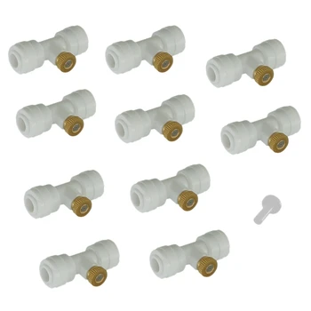 

10Pcs Misting Nozzles Kit Cooling System Misting Nozzles 1/4 Inch Slip-Lock Tees Fog Nozzles for Patio Misting System