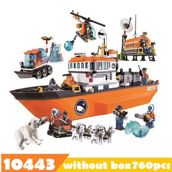 

760pcs 10443 Lepining City Arctic Outpost Policemen Building Blocks Model Toys Jail Cell Bricks City Toys for Boy