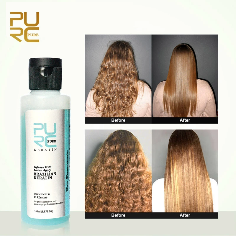Бразильский Кератиновый шампунь для выпрямления волос с запахом яблока 3.7%+ очищающий шампунь для ухода за волосами для восстановления поврежденных и сухих волос