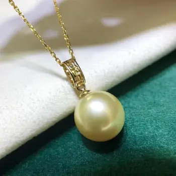 

Fine Jewelry Pendant Accessories 18k Gold Jewelry Real Gold Blank Pendant Base,No Pearl No Chain