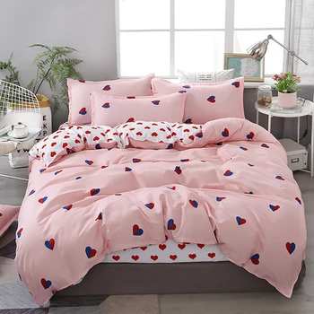 

Thumbedding Love Bedding Set For Girls Romantic High End Pink Duvet Cover King Queen Full Twin Single Unique Design Bed Set