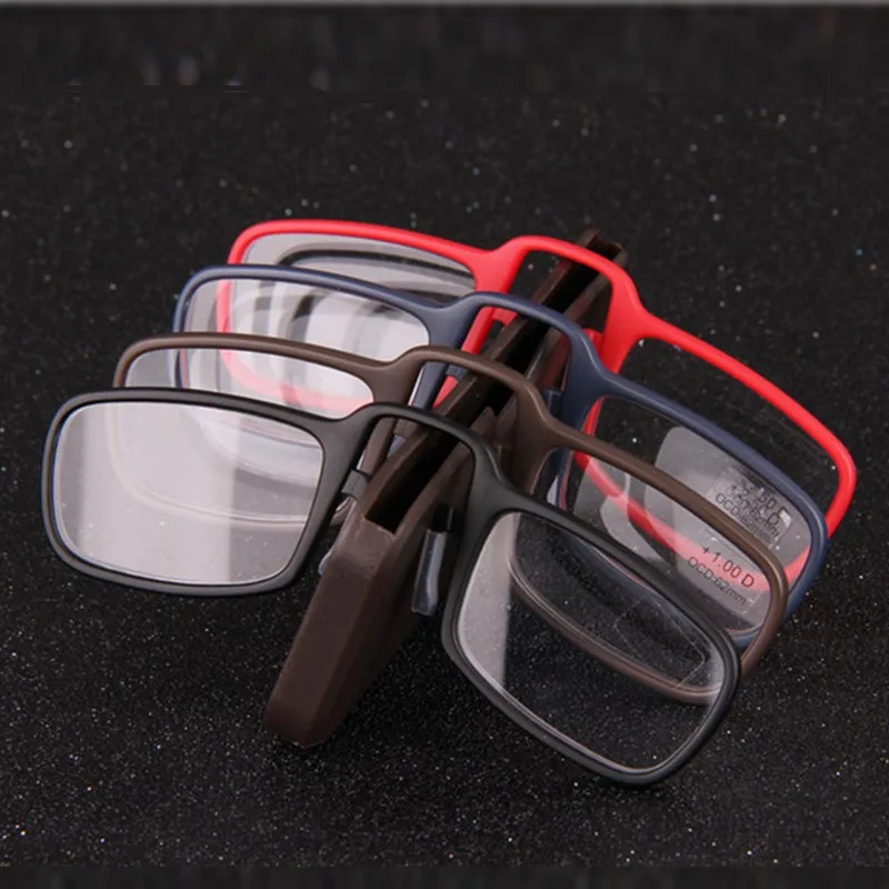 

Pander New Clip Nose Reading Glasses Mini High Quality TR90 Portable Men Women Presbyopic Sticky Wallet Black Blue Tan 1.0 1.5