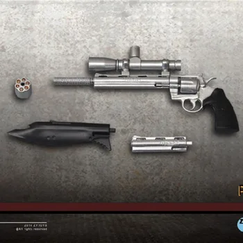 

1/6th Sliver PYTHON Miniature Pistols Gun Model Toy F Action Figure Doll Toy Collection Accessory