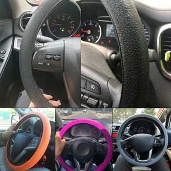 

Universal Car Silicone Steering Wheel Glove Cover Multi Color Soft Steering Wheel For Honda Lada Lifan Toyota KIA Accessories
